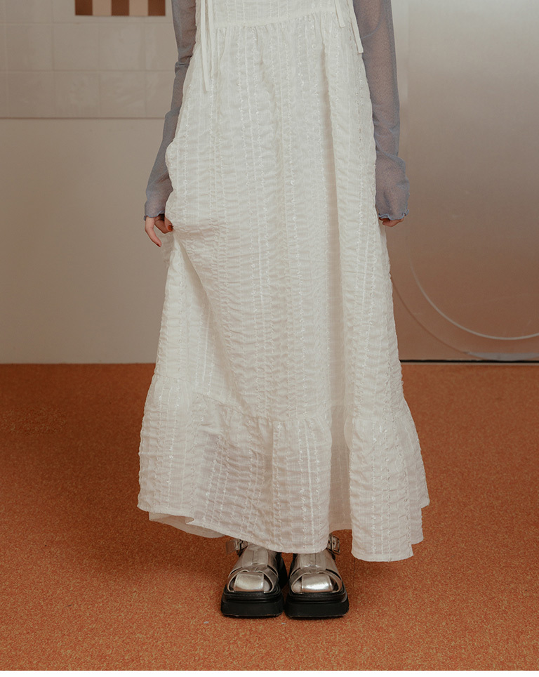 立体ジャカードキャミワンピース 3色展開