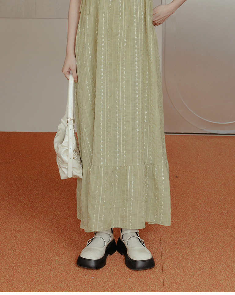 立体ジャカードキャミワンピース 3色展開