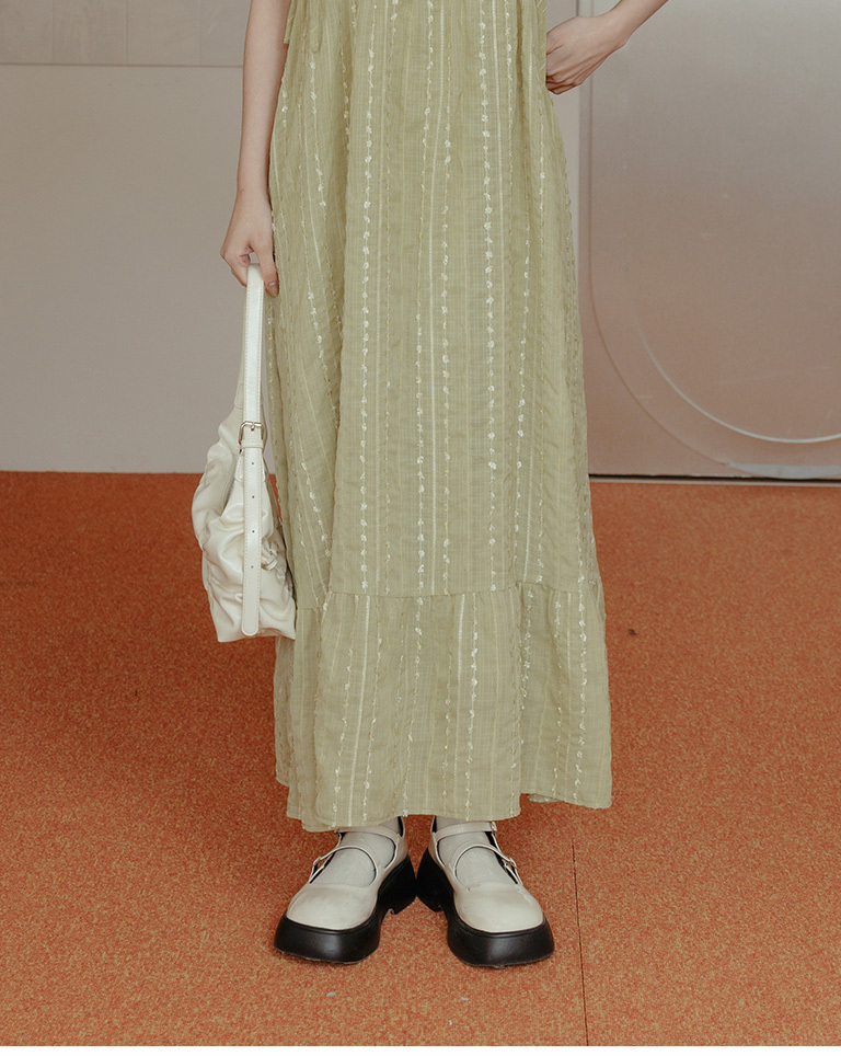 立体ジャカードキャミワンピース 3色展開