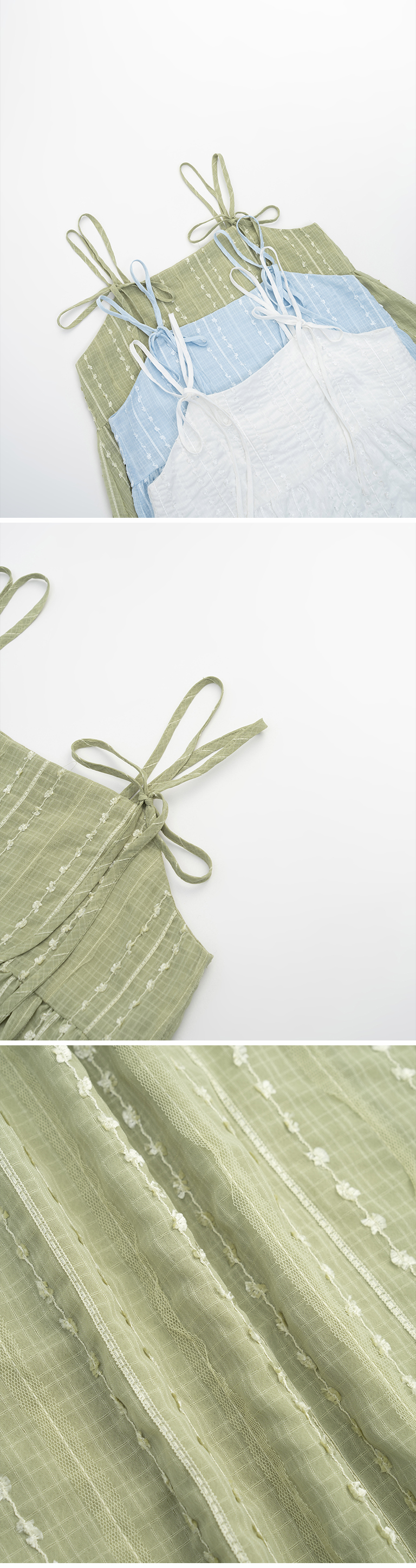 立体ジャカードキャミワンピース 3色展開