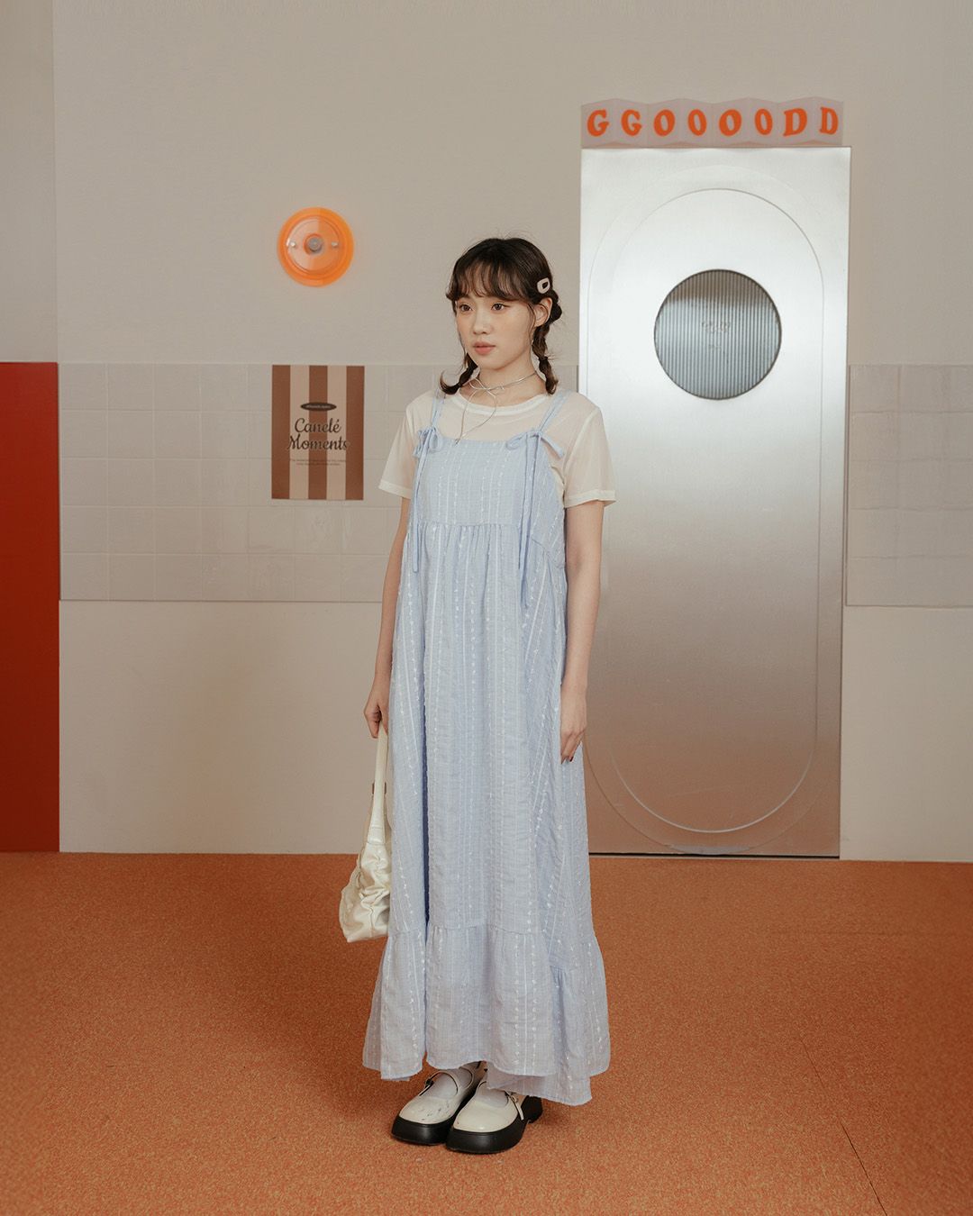 立体ジャカードキャミワンピース 3色展開