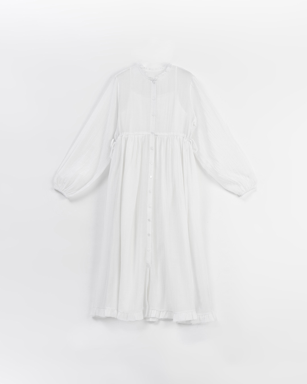 フリルカラーシアーセットワンピース 2色展開