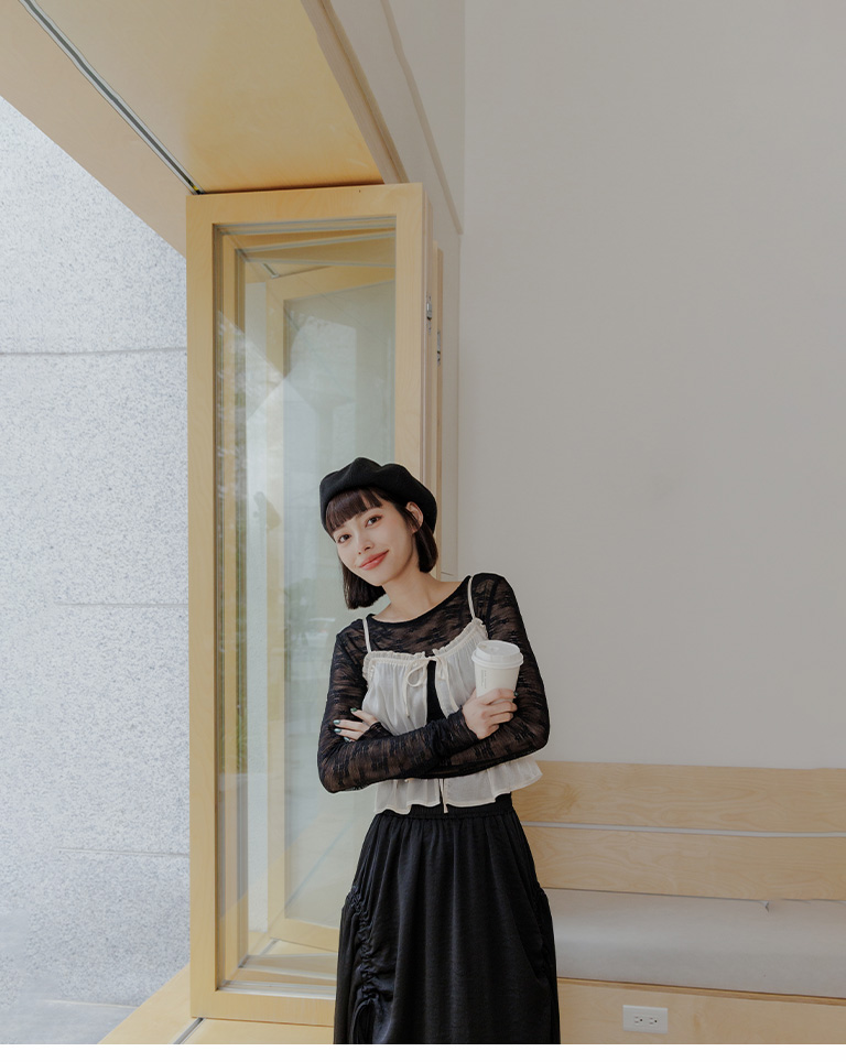 シアージャガードクルーネックトップス 二色展開 01098500