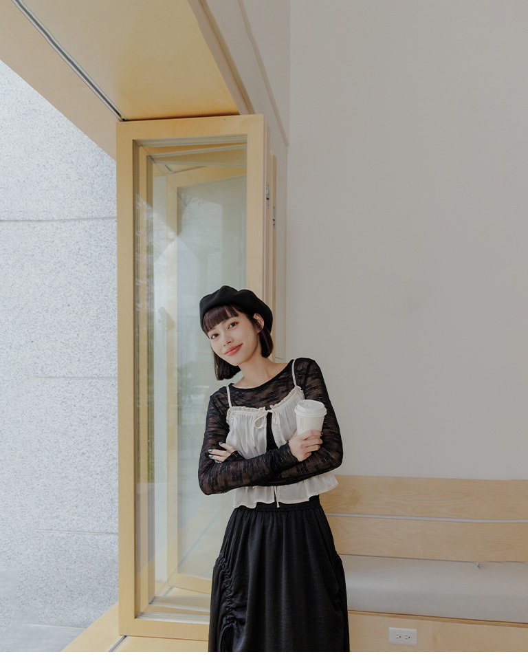シアージャガードクルーネックトップス 二色展開 01098500