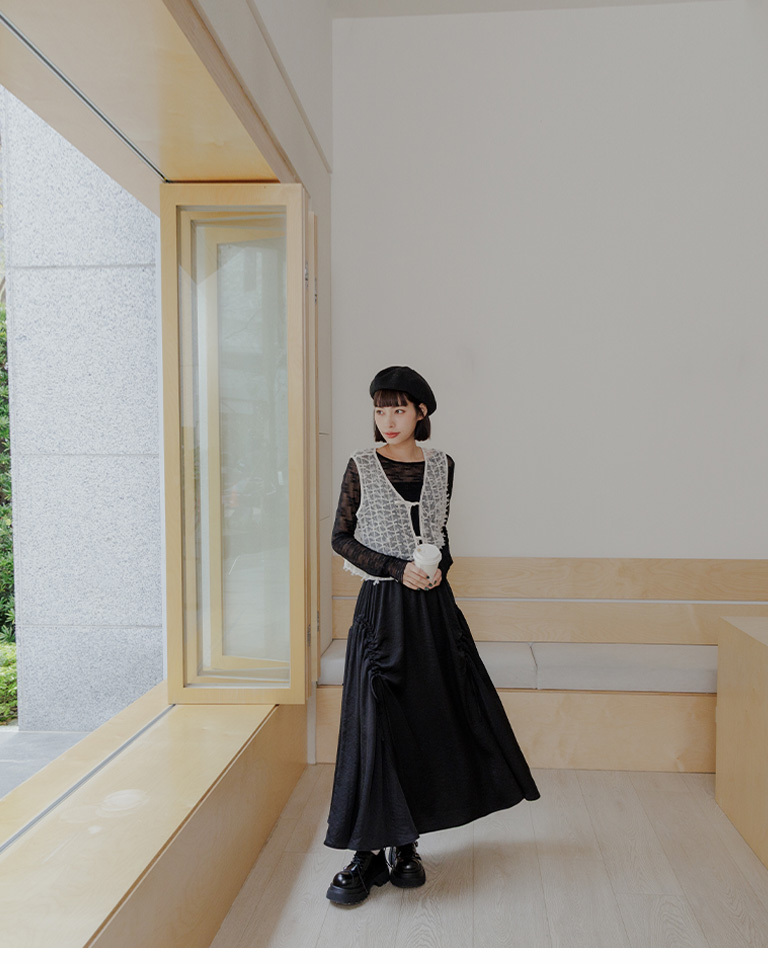 シアージャガードクルーネックトップス 二色展開 01098500