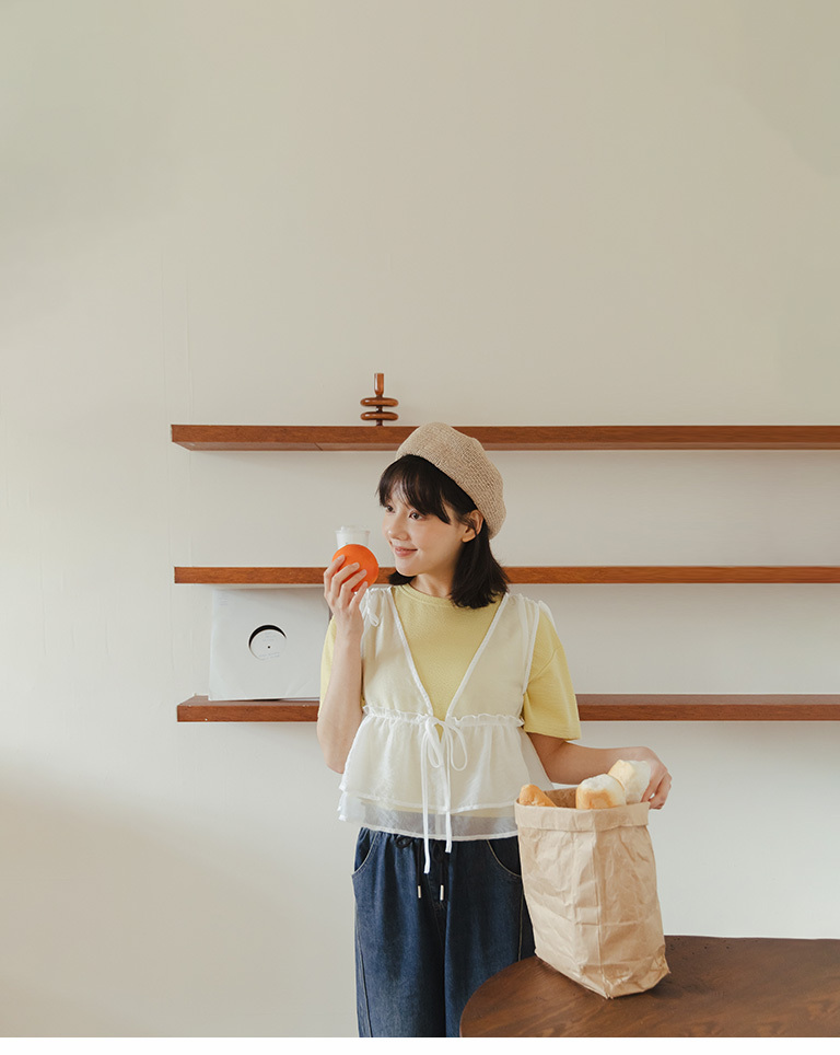 ギンガムクロップドトップス 4色展開