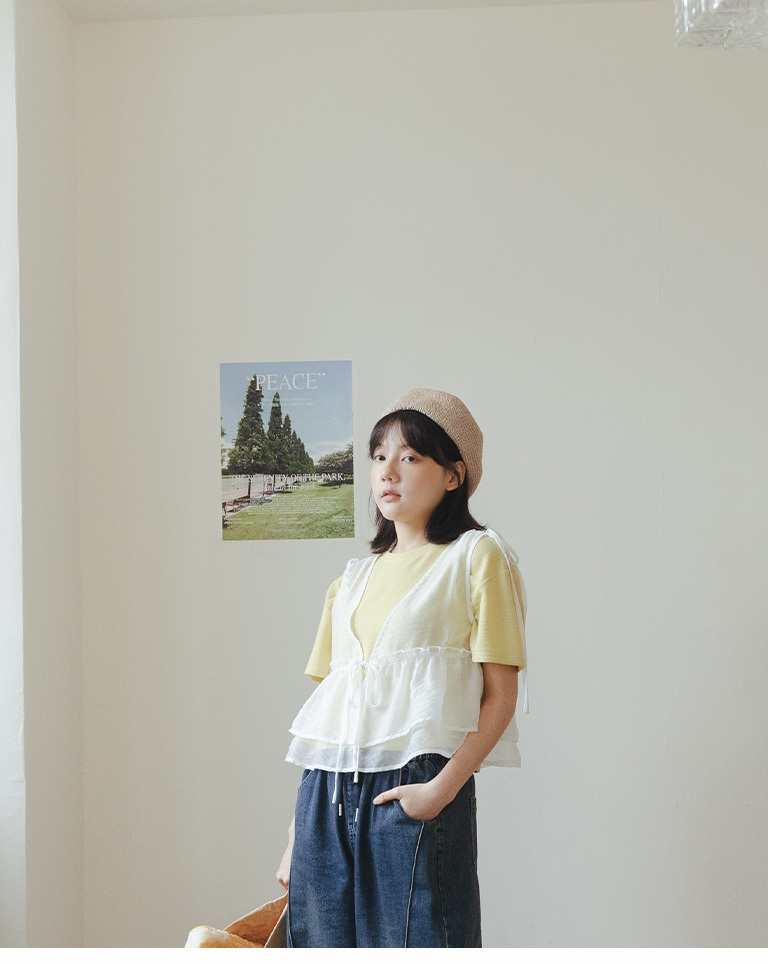 ギンガムクロップドトップス 4色展開