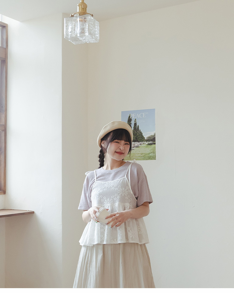 ギンガムクロップドトップス 4色展開