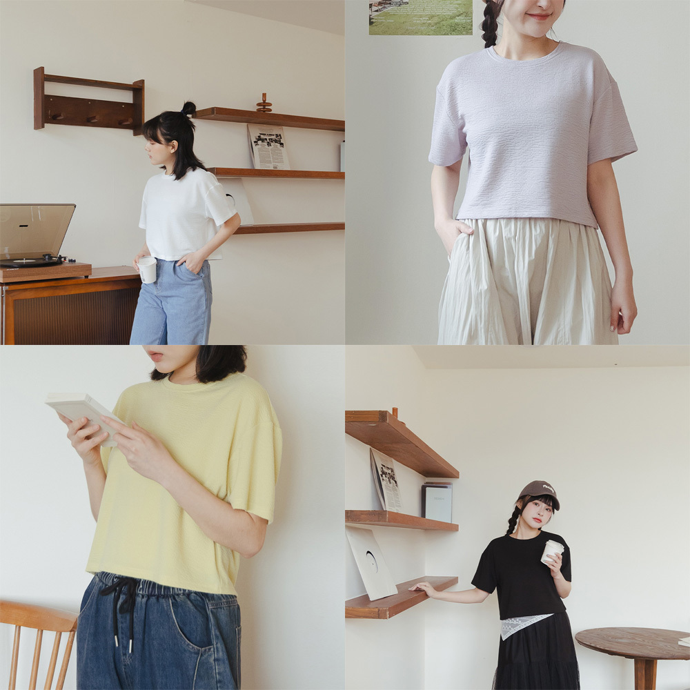 ギンガムクロップドトップス 4色展開