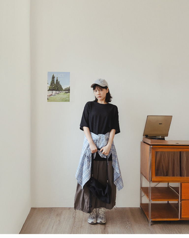 クルーネックワイドトップス 3色展開