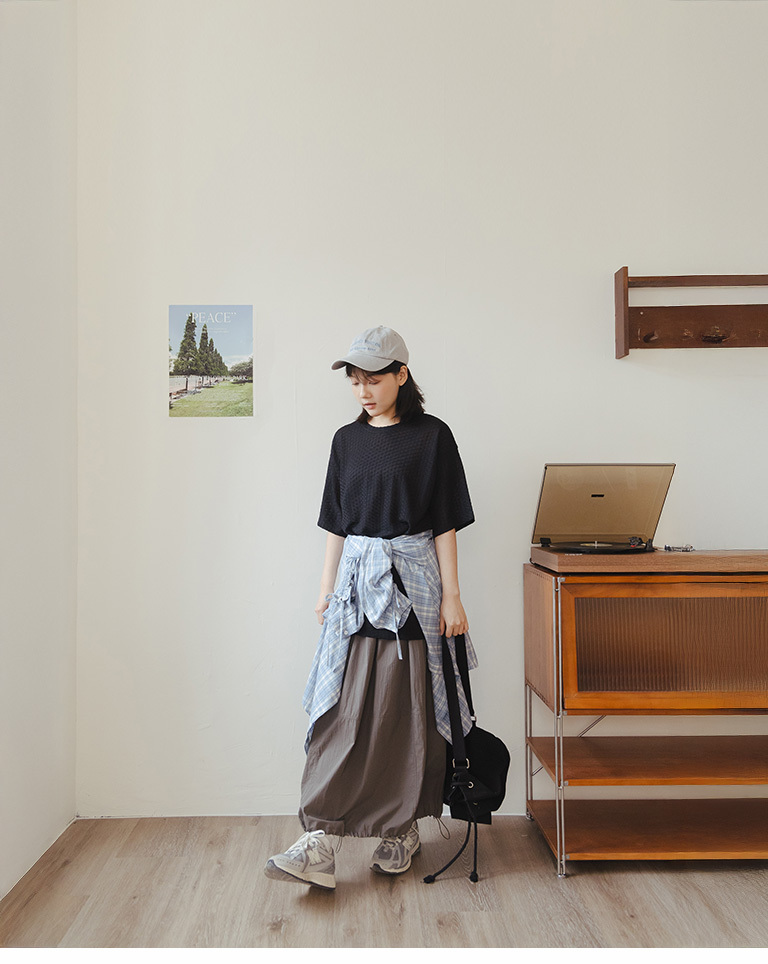 クルーネックワイドトップス 3色展開