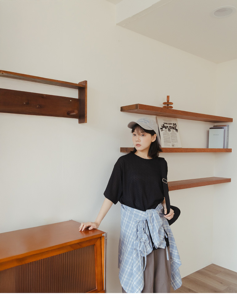 クルーネックワイドトップス 3色展開