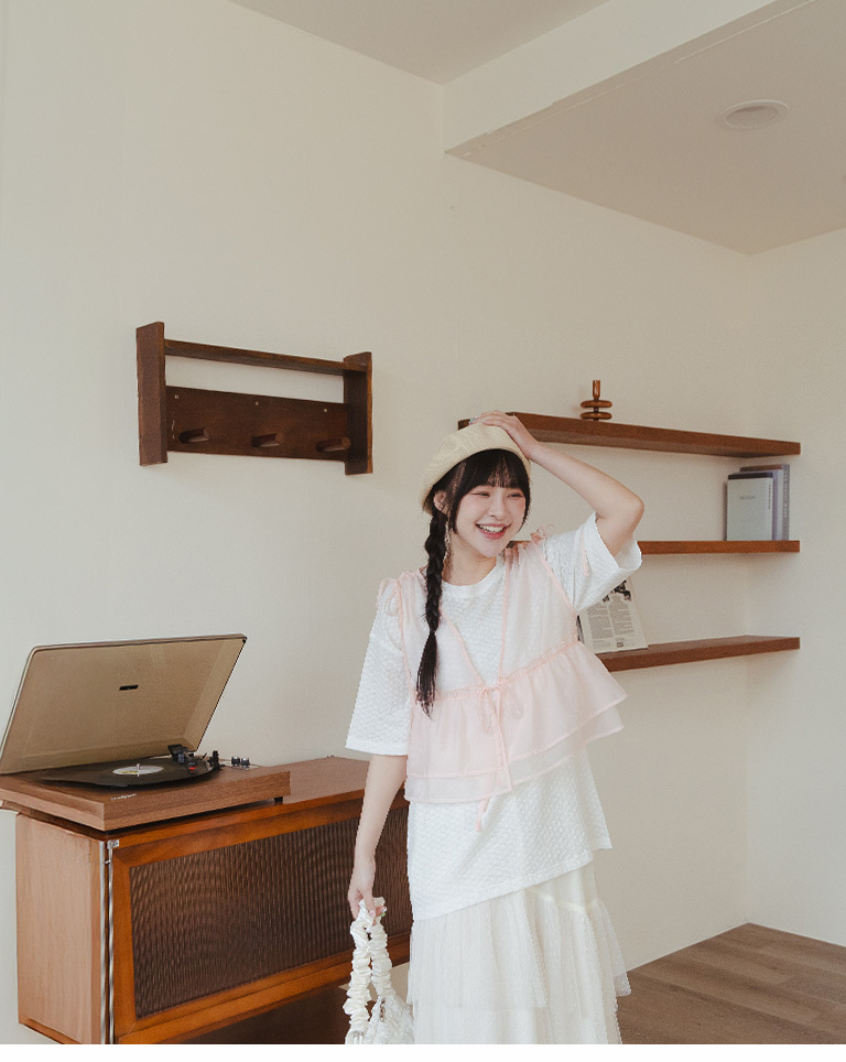 クルーネックワイドトップス 3色展開