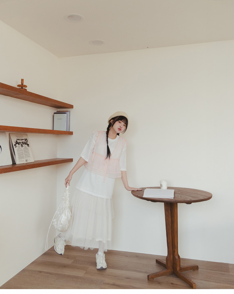 クルーネックワイドトップス 3色展開