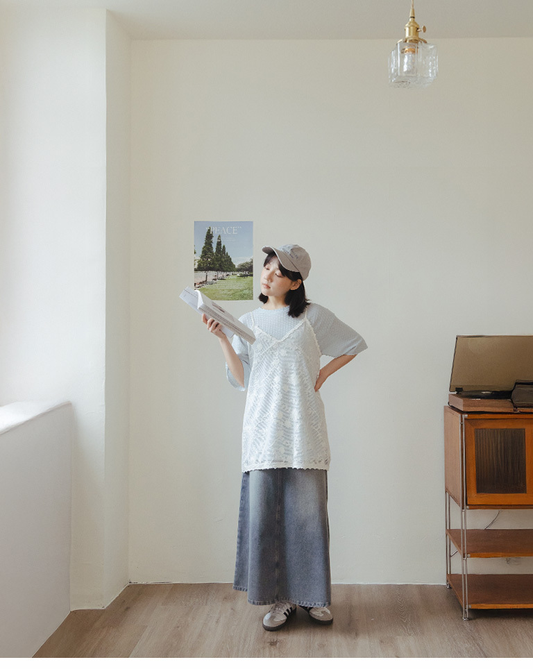 クルーネックワイドトップス 3色展開