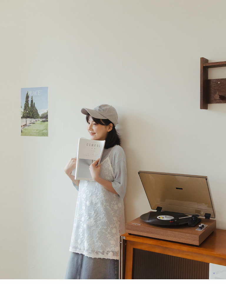 クルーネックワイドトップス 3色展開