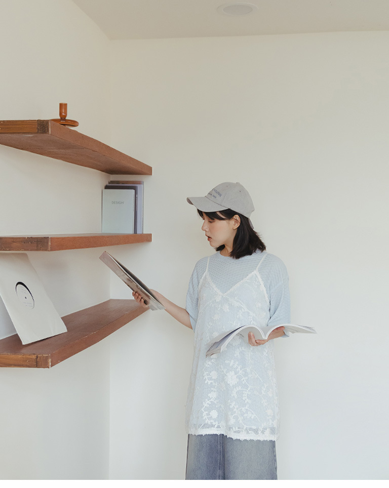 クルーネックワイドトップス 3色展開