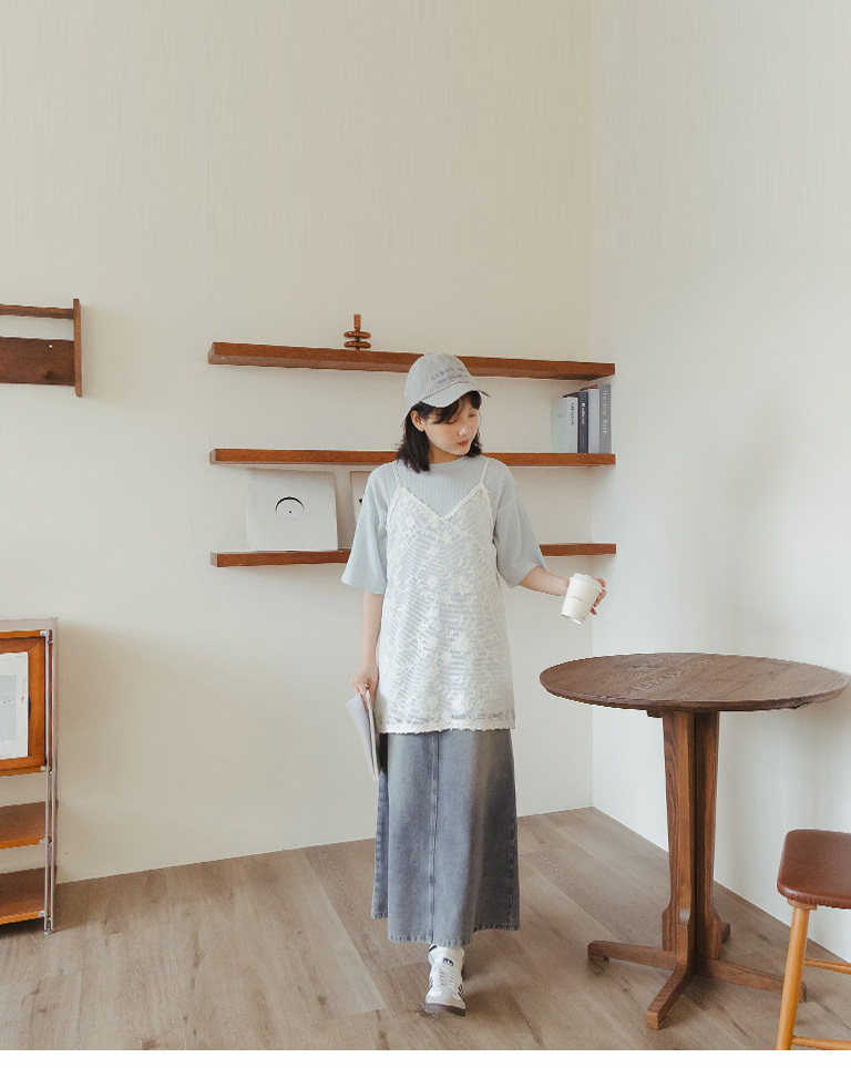 クルーネックワイドトップス 3色展開