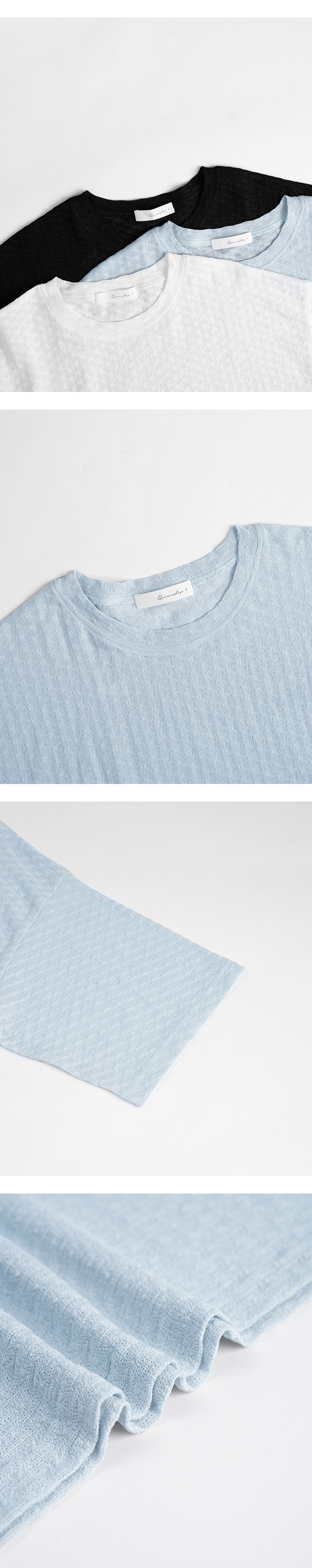 クルーネックワイドトップス 3色展開