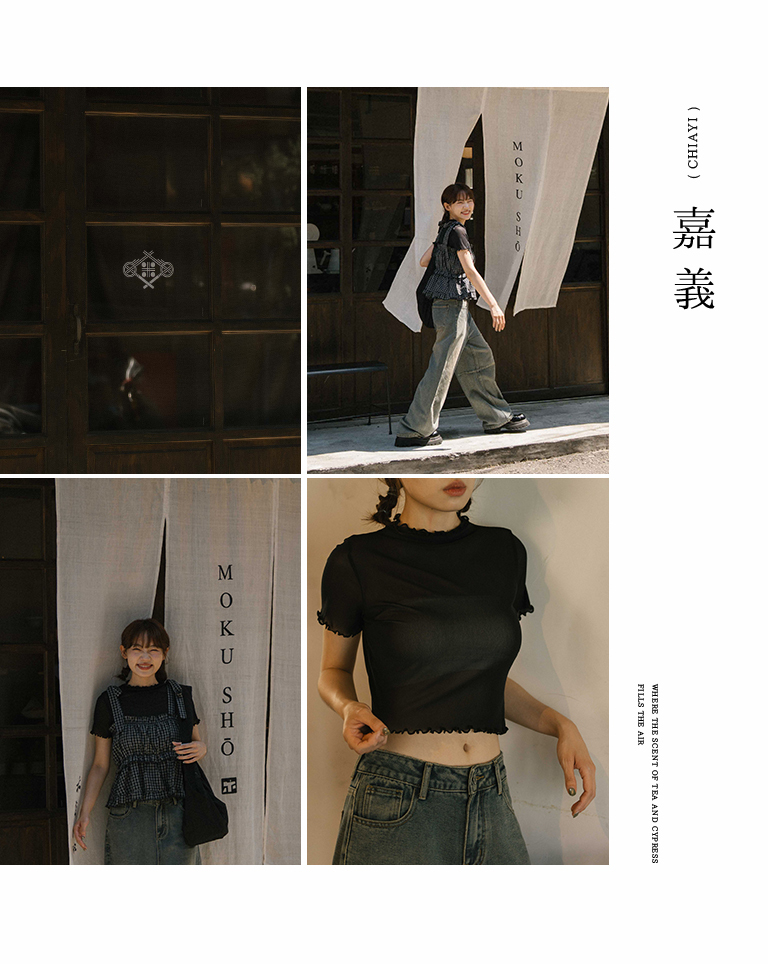 フリルシアーメッシュトップス 5色展開