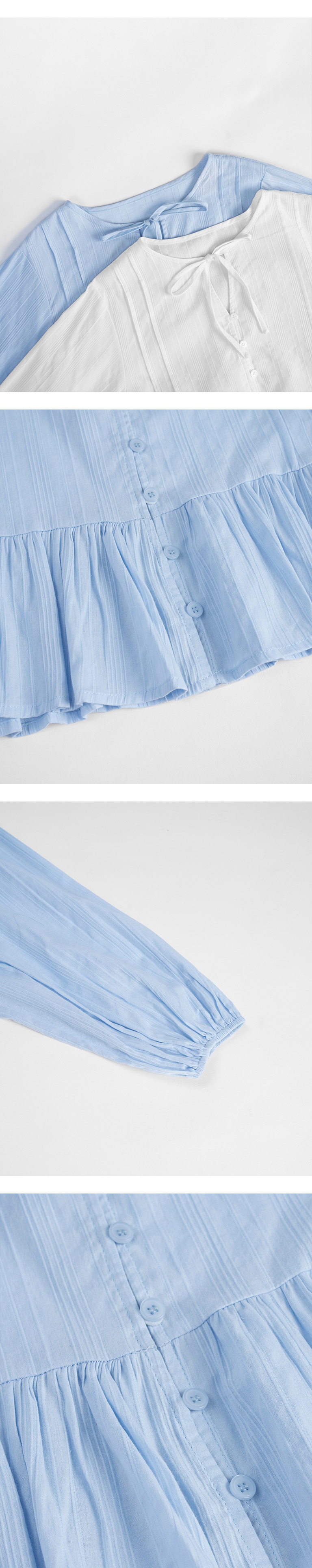 ボン付きフレアブラウス 2色展開