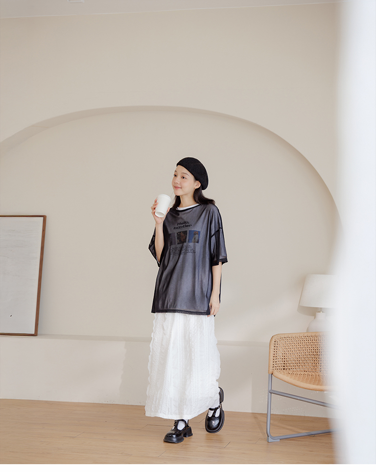 シアーワイドトップス 3色展開