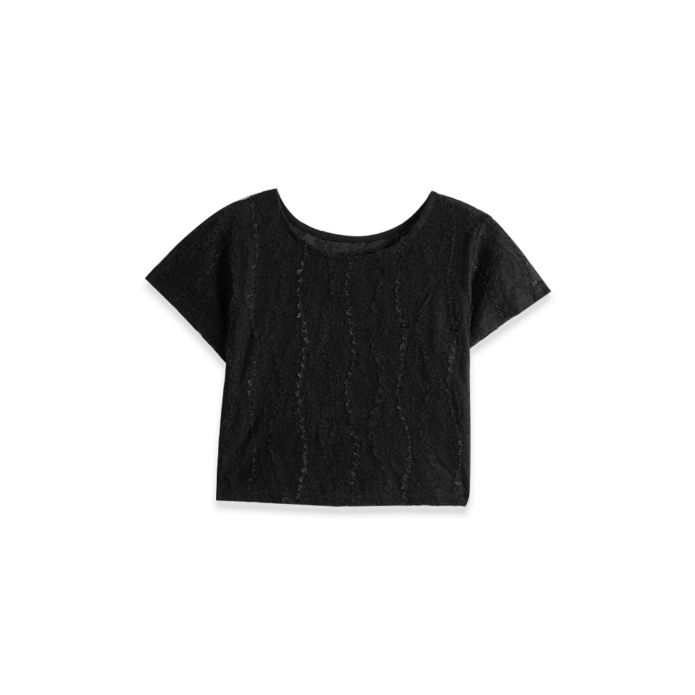 レースシアークロップドトップス 2色展開