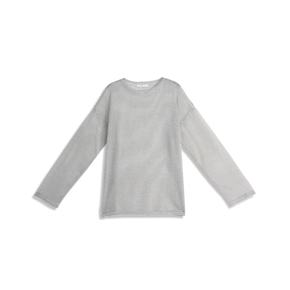 シアーボーダーワイドTシャツ