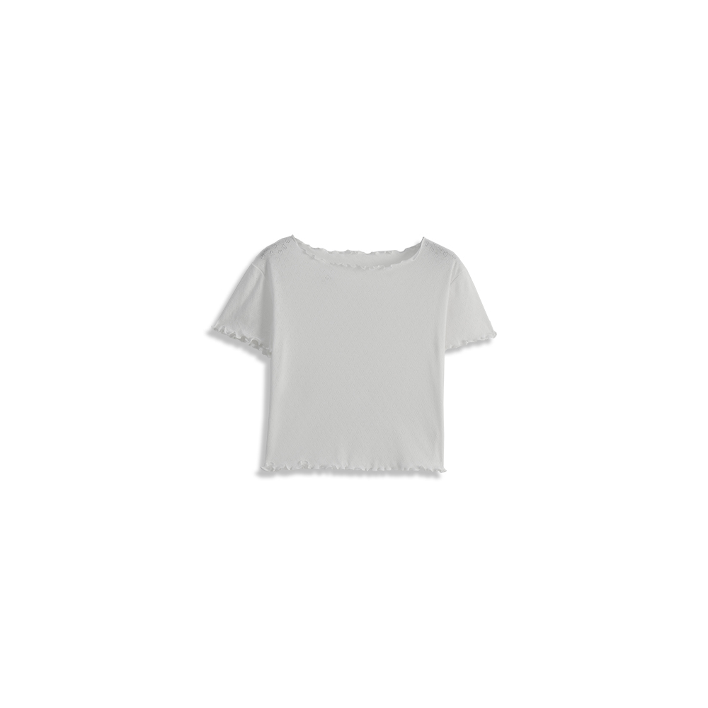 ハート柄メロウフリルトップス 三色展開 01098812