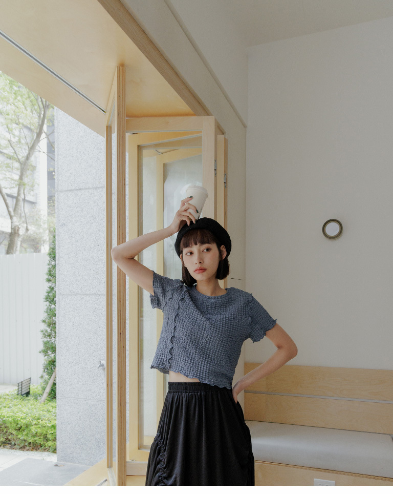 ジャガードメロートップス 四色展開