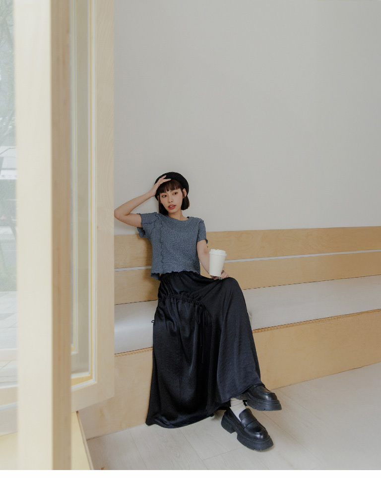 ジャガードメロートップス 四色展開