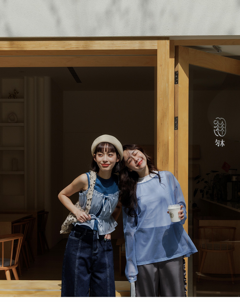 クルーネックオーバーシアートップス 三色展開 01098850