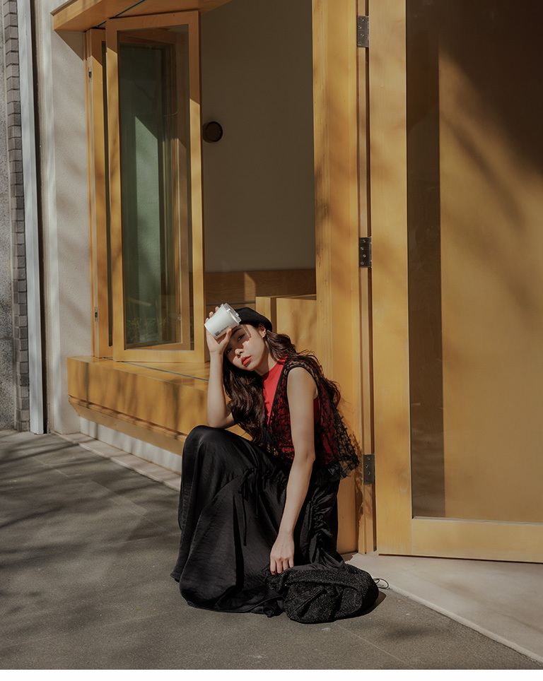 リボンレースシアーベスト 二色展開 01098873