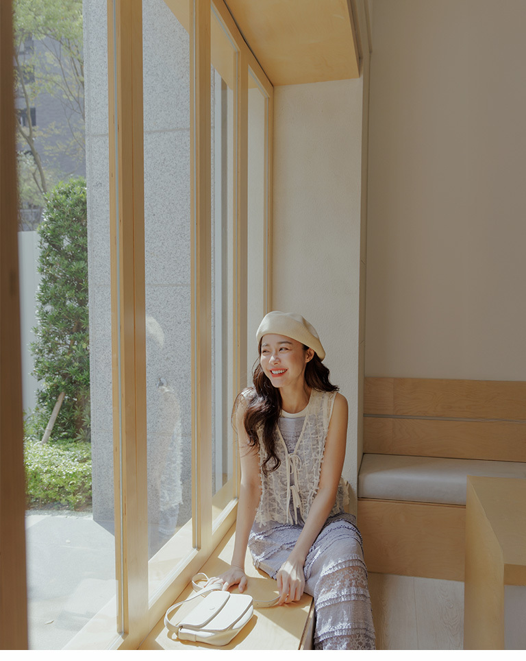 リボンレースシアーベスト 二色展開 01098873