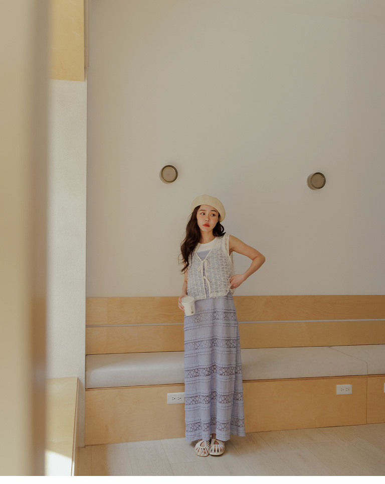 リボンレースシアーベスト 二色展開 01098873