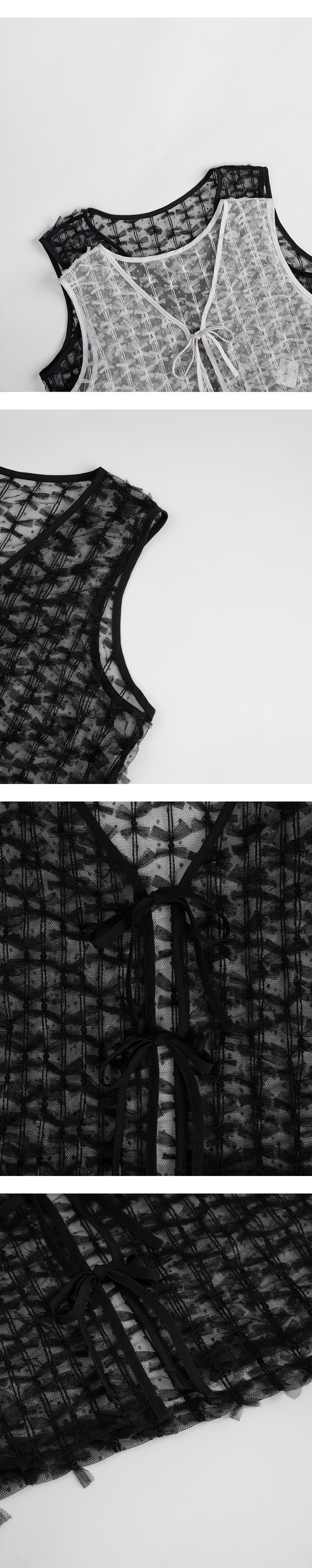 リボンレースシアーベスト 二色展開 01098873