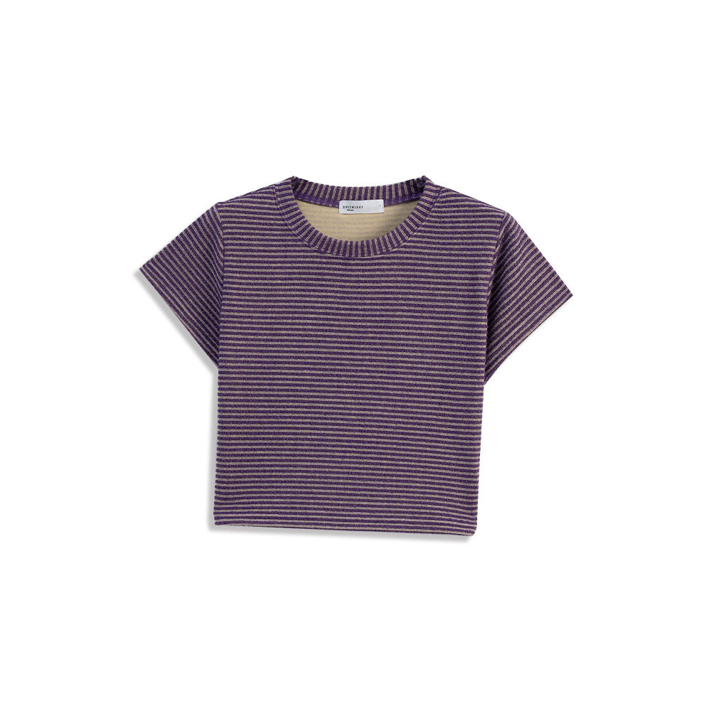 ボーダークロップドTシャツ  2色展開