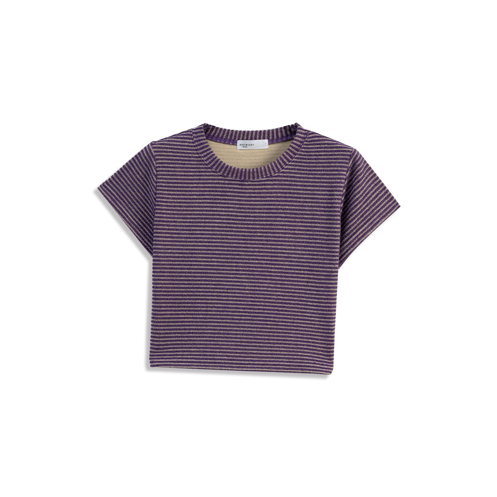 ボーダークロップドTシャツ  2色展開