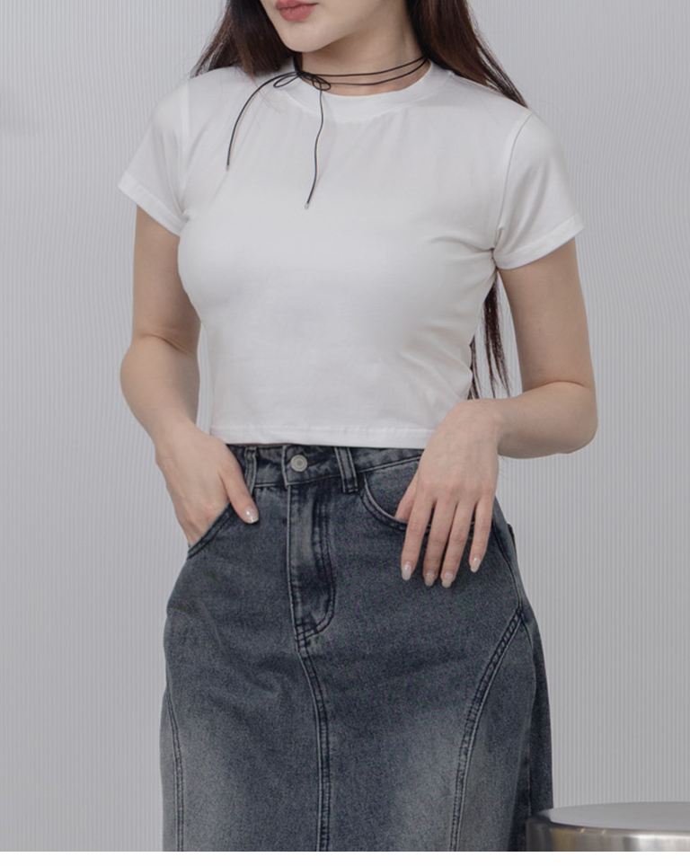 バックリボンカットアウトTシャツ 2色展開
