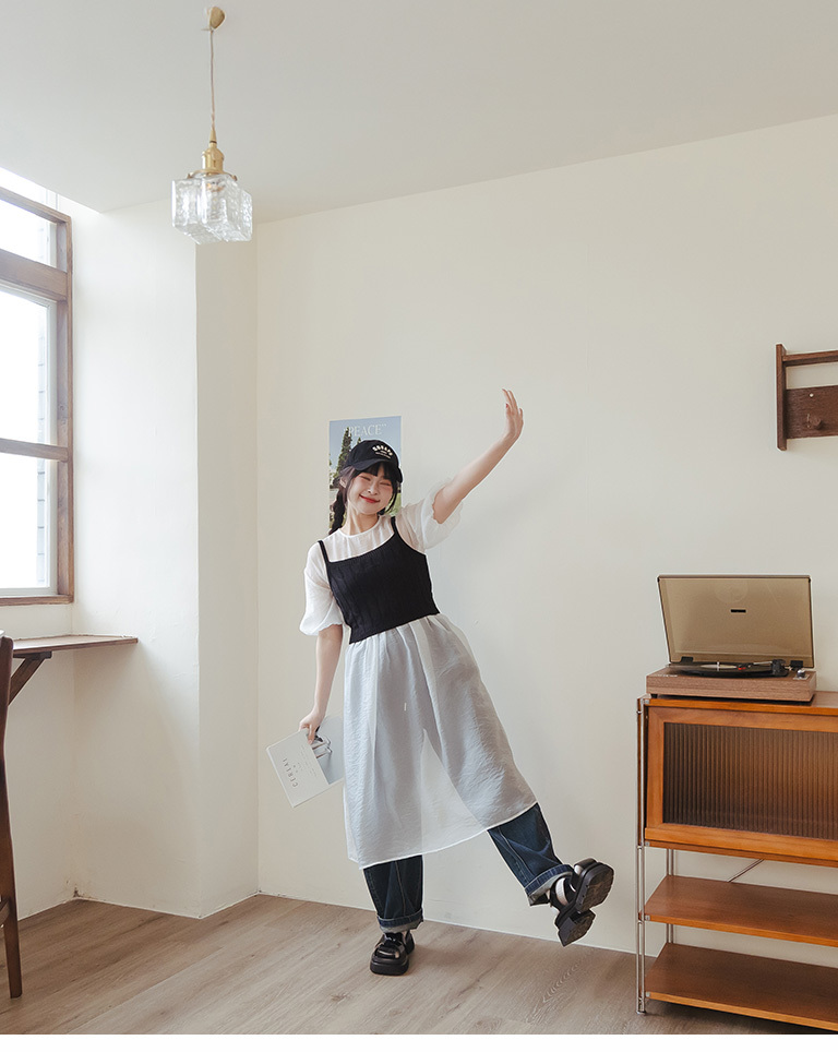 クロップドニットキャミ 4色展開