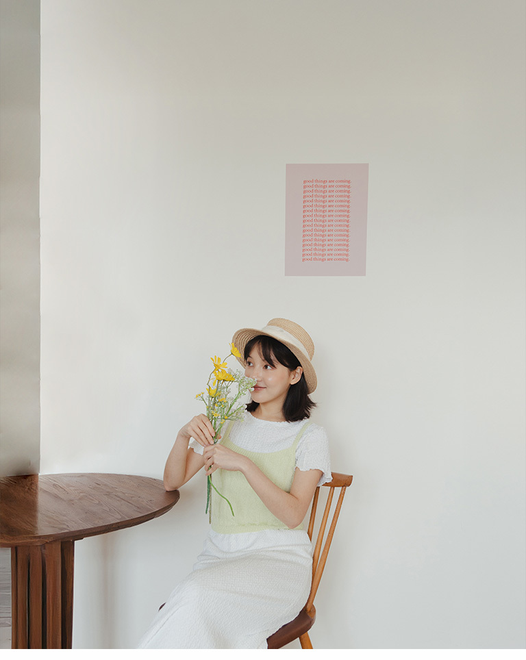 クロップドニットキャミ 4色展開