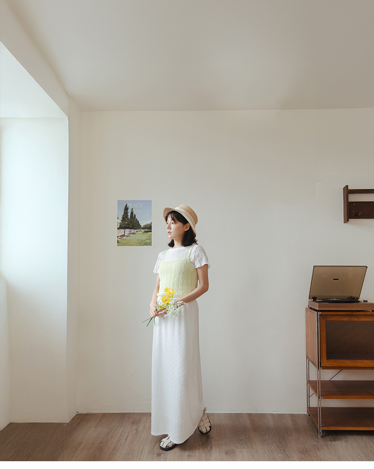 クロップドニットキャミ 4色展開