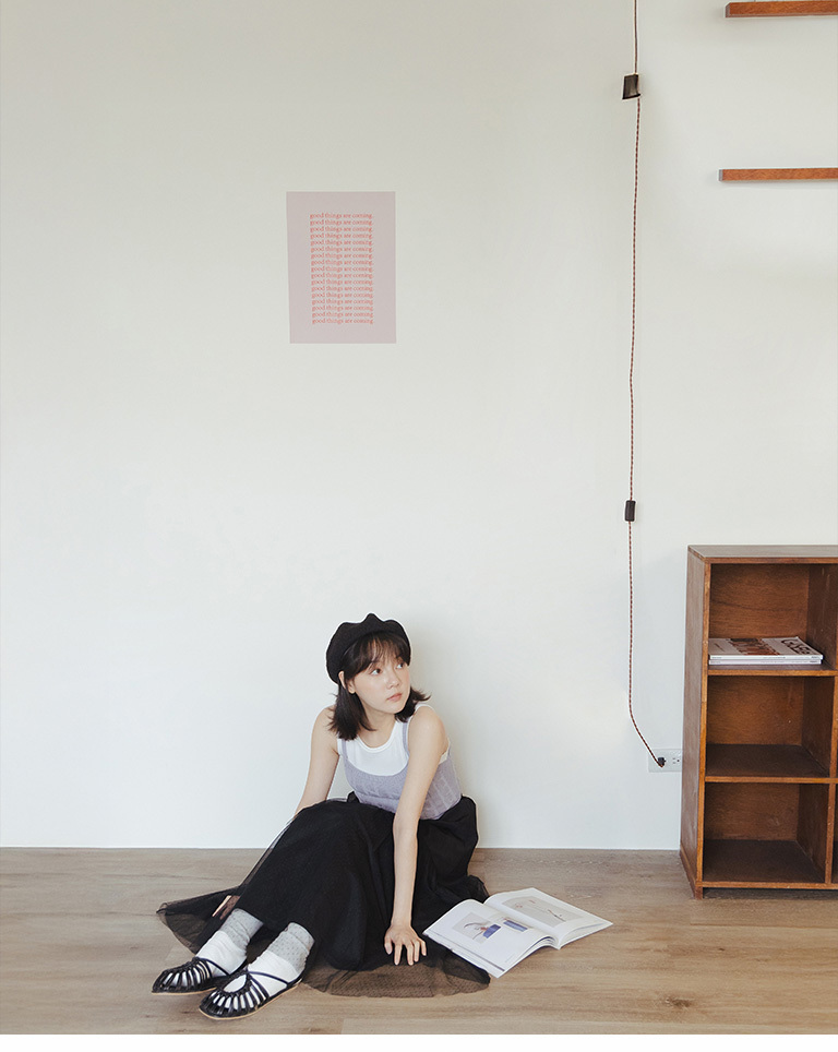 クロップドニットキャミ 4色展開