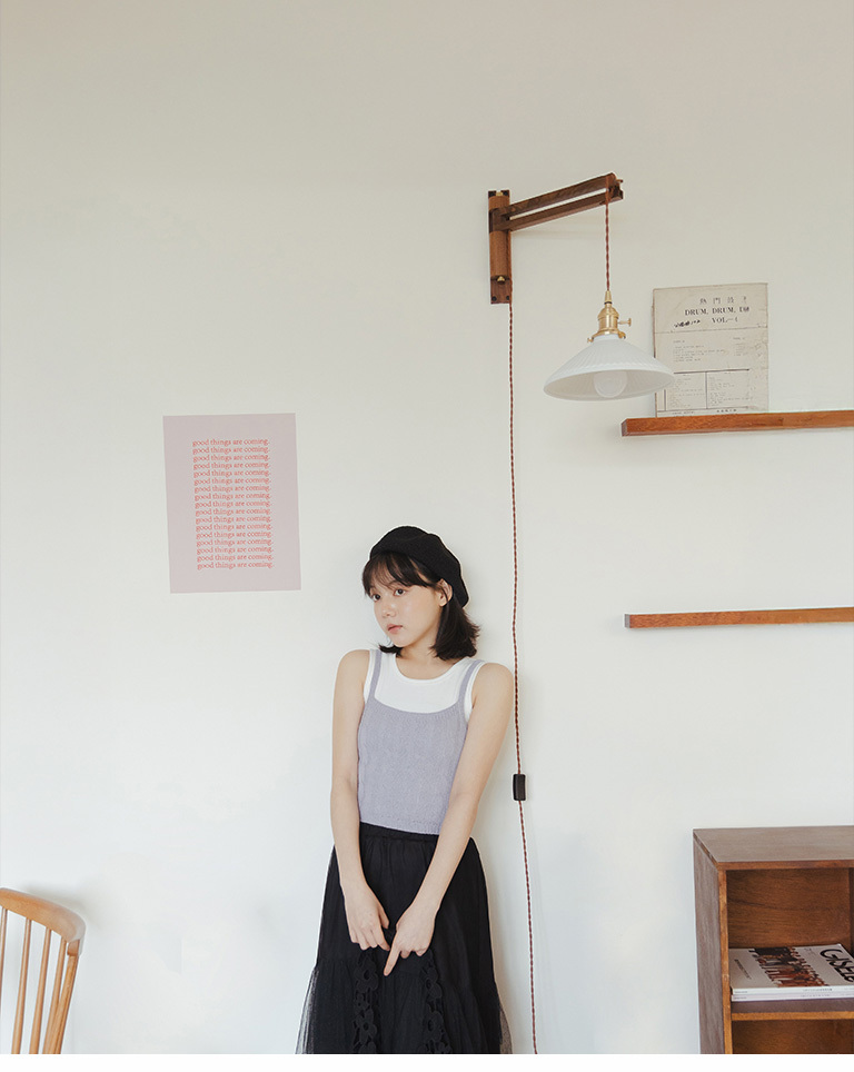 クロップドニットキャミ 4色展開