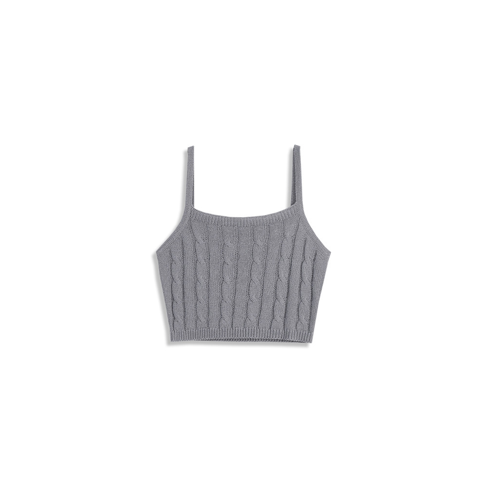 クロップドニットキャミ 4色展開