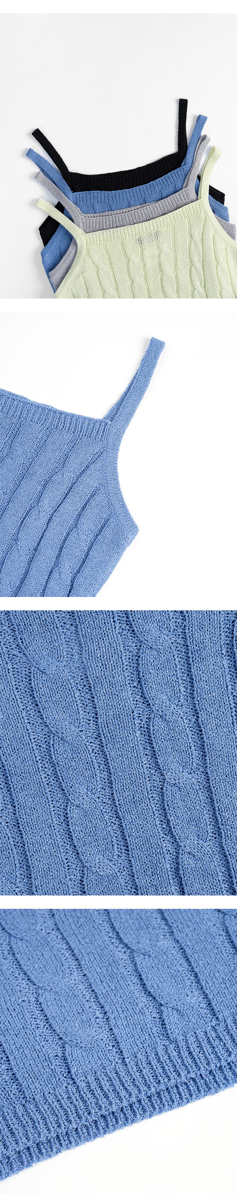 クロップドニットキャミ 4色展開