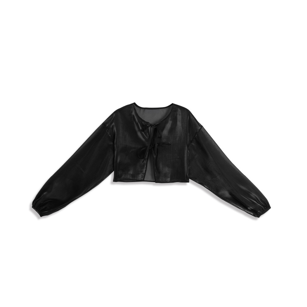 シアーダブルリボンカーディガン 2色展開