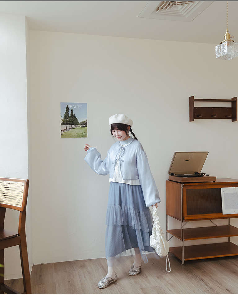 シアーダブルリボンカーディガン 2色展開