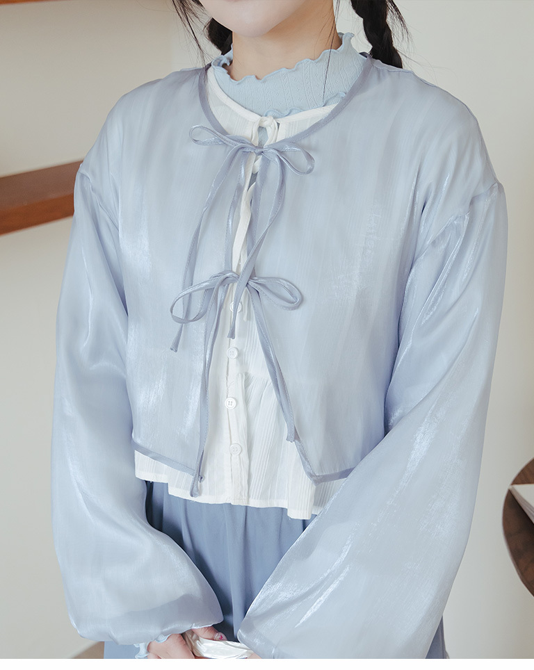 シアーダブルリボンカーディガン 2色展開