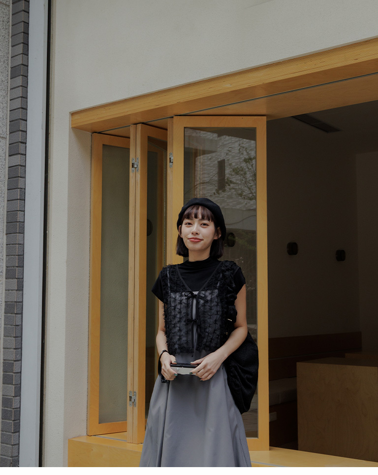 モックネック半袖カットソー 三色展開 01098970